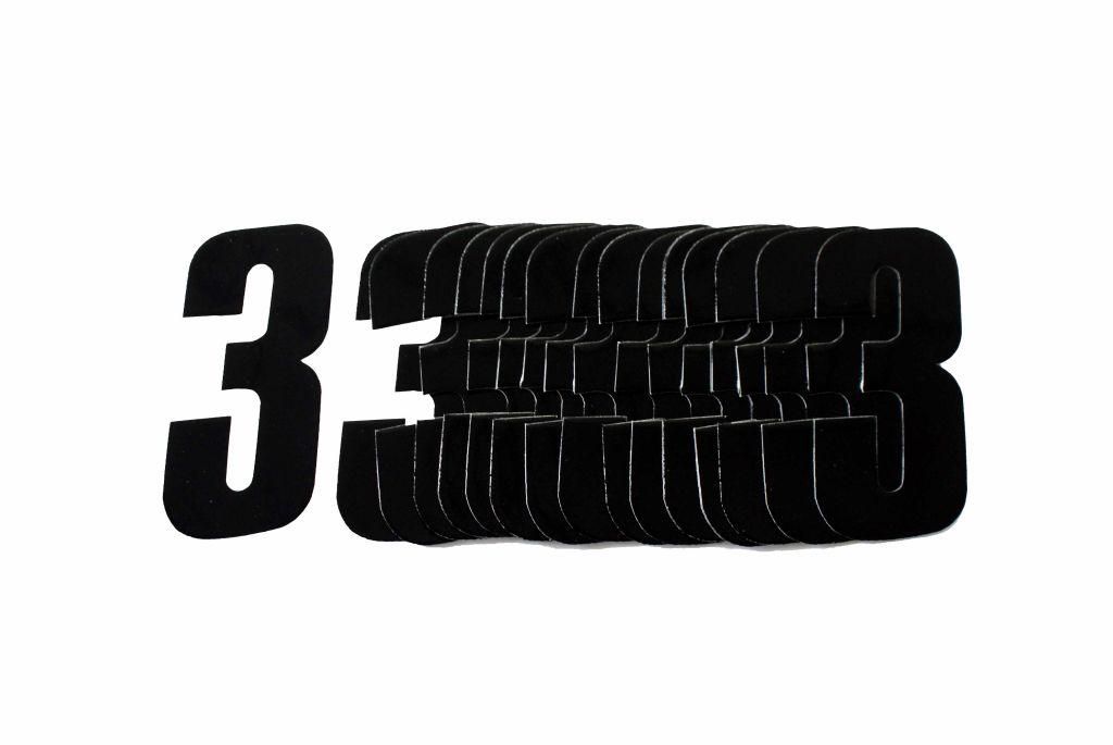 3 BLACK 4.5inc 11cm PK/20