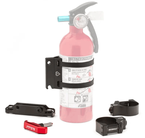 QUICK RELEASE UTV/ATV FIRE EXTINGUISHER CAGE MOUNT FIXTURES, ROLL CAGE 2″