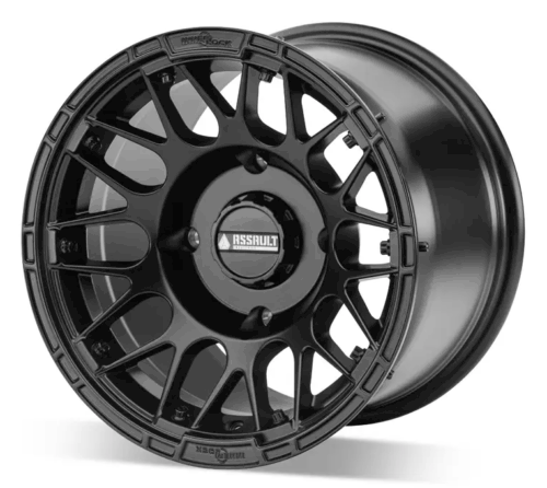15×10 ASSAULT INDUSTRIES HELLFIRE BEADLOCK WHEELS, SATIN BLACK 4/156 4×156 WHL-156-4-15-10-ILSB