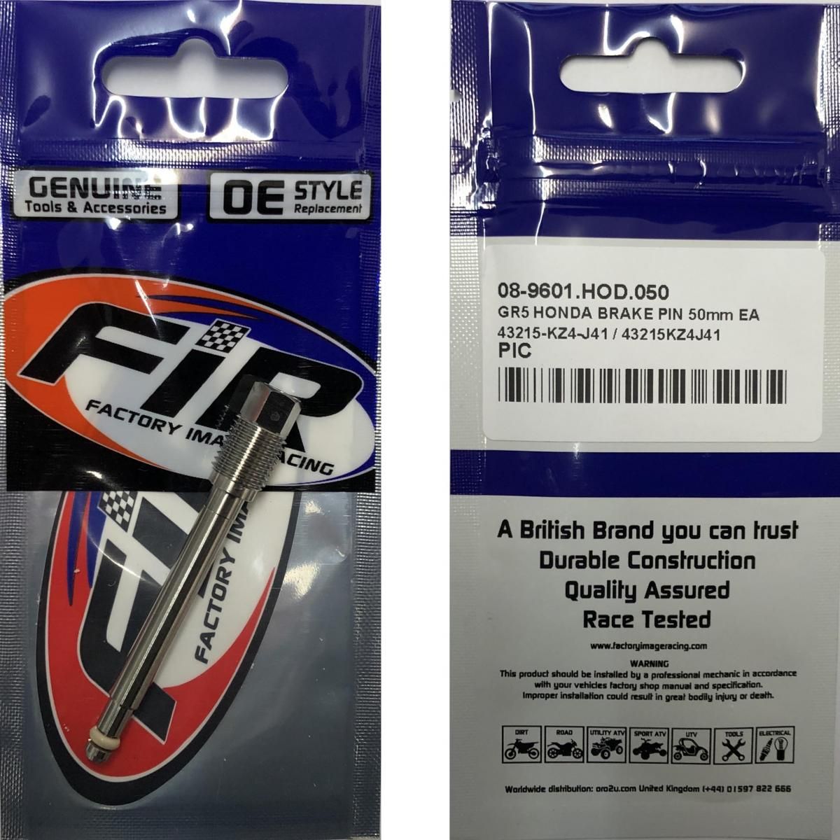 GR5 HONDA BRAKE PIN 50mm EA, 43215-KZ4-J41 / 43215KZ4J41 - Image 3