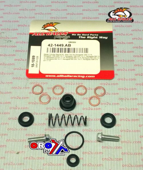 BRAKE MASTER CYL REBUILD KIT ALLBALLS, ALLBALLS 18-1089 CAN-AM OUTLANDER/RENEGADE 12-21 REAR