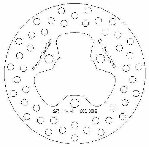 DISC BRAKE FRONT TRX 250-700, CROSS-CENTER 5100-300, 45251-HN1-003