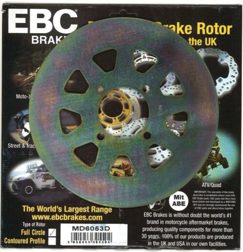 DISC BRAKE REAR YFM350 EBC, EBC MD6053D YFS200, YFZ350