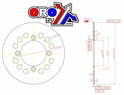 DISC BRAKE REAR LT-F 500 LT-A MDS168 69211-38F00