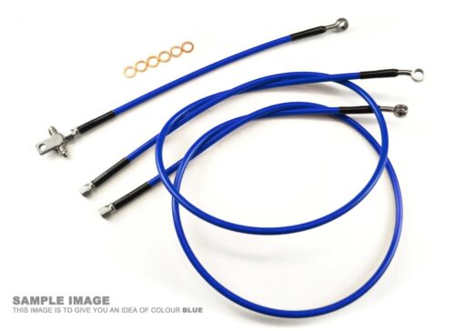 HOSE FRONT BRAKE BLUE / BLK YAMAHA YFZ450 2004-2009