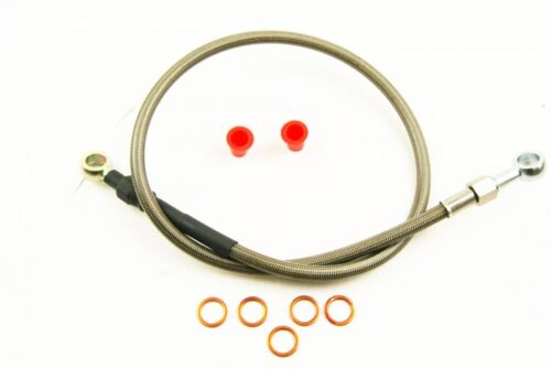 HOSE REAR BRAKE SILVER / BLK YAMAHA YFM 350R 2004-2006 Y01-2-020/P VENHILL