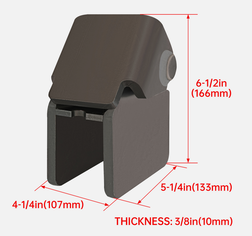 50mm HEAVY DUTY WELD ON HINGES (SET OF 2) GREASEABLE - Image 2