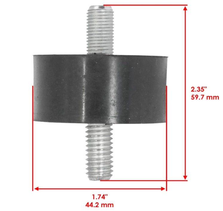 MOUNT MOTOR OD 44mm 3022072 REAR Polaris SPORTSMAN 400/500/600/700/800, RANGER 400/500/700/800, MAGNUM 325/330/500, 3021119 / 3021935, BRONCO AT-09652, - Image 2