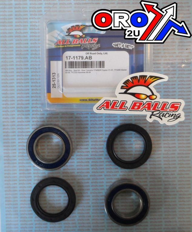 WHEEL BEARING KIT REAR 89-09 YAM YFM/YFS/YFZ, ALLBALLS 25-1313 ATV - Image 3