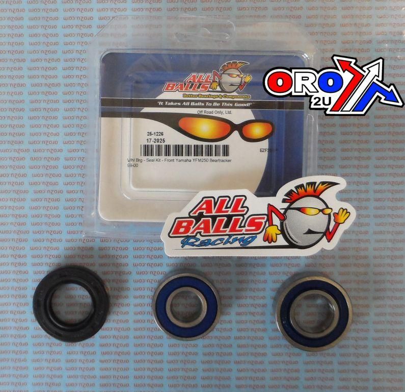 WHEEL BEARING KIT FRONT 99-00 YAM YFM250 BEARTRACKER, ALLBALLS 25-1226 ATV - Image 2
