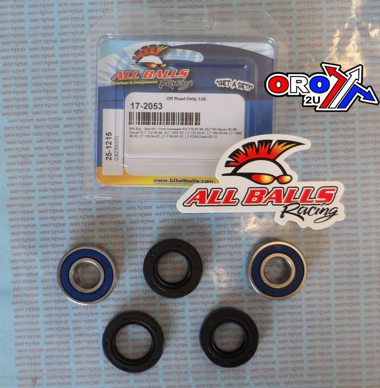WHEEL BEARING KIT FRONT 83-14 KAW KLF/SUZ LT 110-250, ALLBALLS 25-1215 ATV - Image 2
