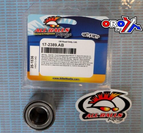 WHEEL BEARING KIT FRONT & REAR 01-22 KAW MULE/KVF/TERYX, ALLBALLS 25-1536 ATV