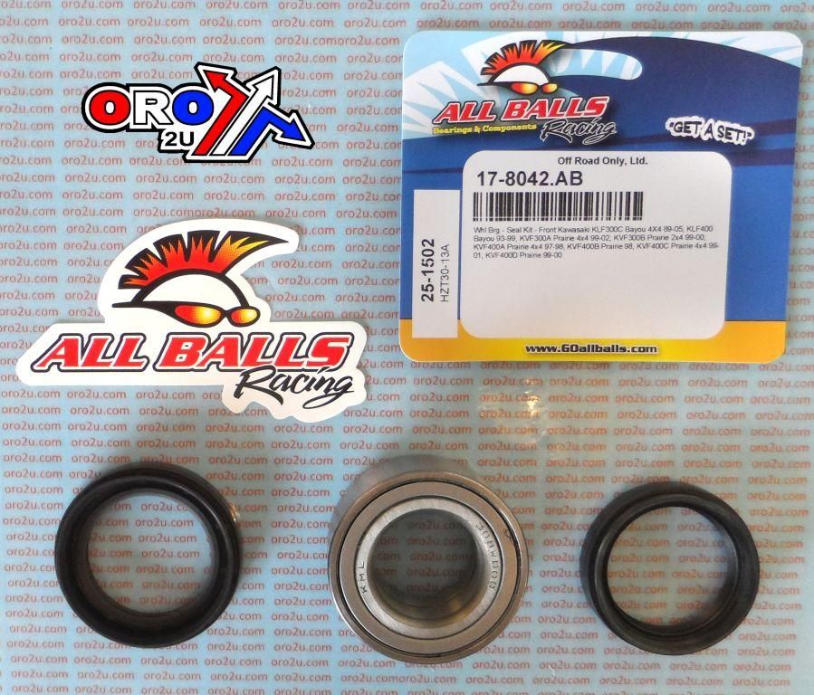 WHEEL BEARING KIT FRONT 89-05 KAW KLF/KVF 300/400, ALLBALLS 25-1502 ATV - Image 2