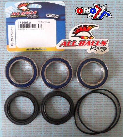 WHEEL BEARING KIT REAR 08-14 KAWASAKI KFX450, ALLBALLS 25-1560 ATV
