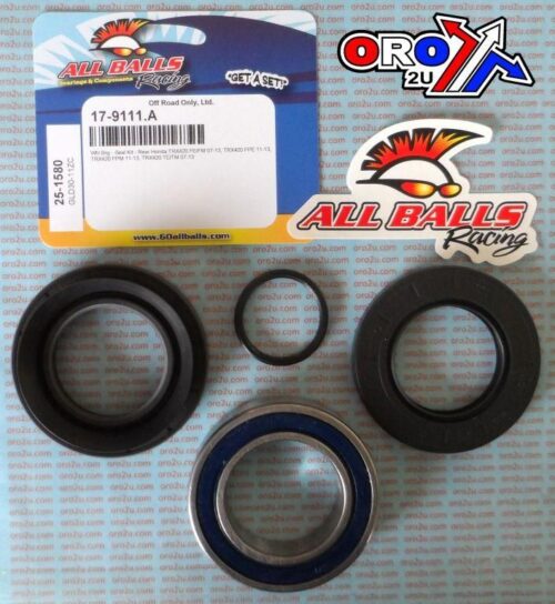 WHEEL BEARING KIT REAR 07-13 HONDA TRX420, ALLBALLS 25-1580 ATV