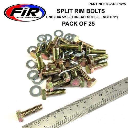 BEAD LOCK BOLTS UNC 5/16-18TPI 1”, PACK OF 25 / UTV ATV SPLIT RIM, IMPERIAL, RACE WHEELS ALLOYS