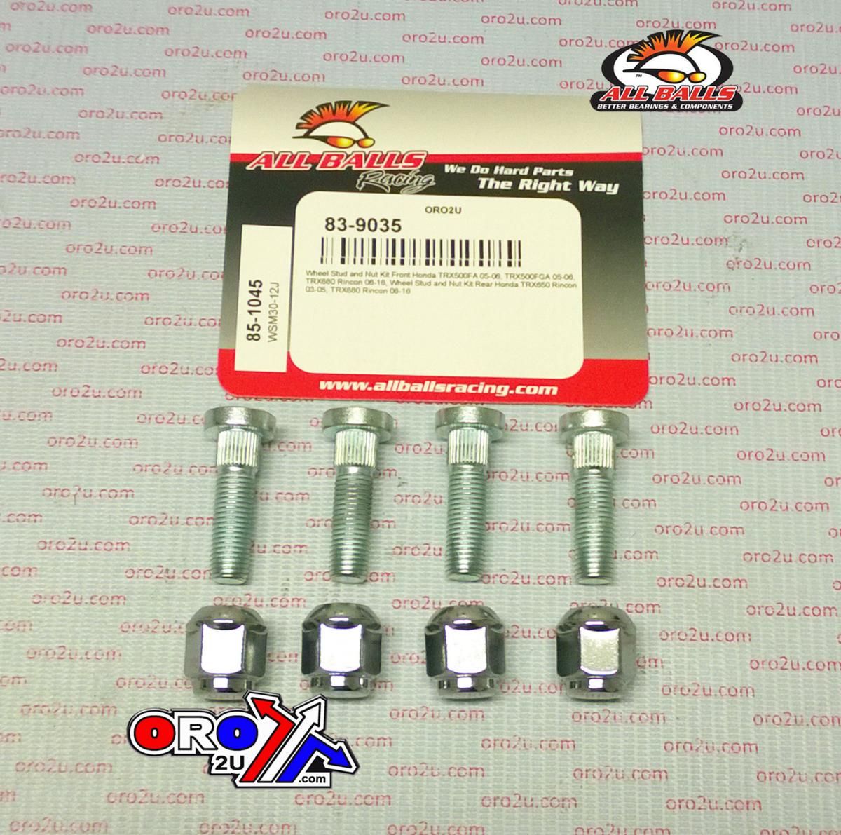 Wheel Stud and Nut Kit, ALLBALLS 85-1045 - Image 2