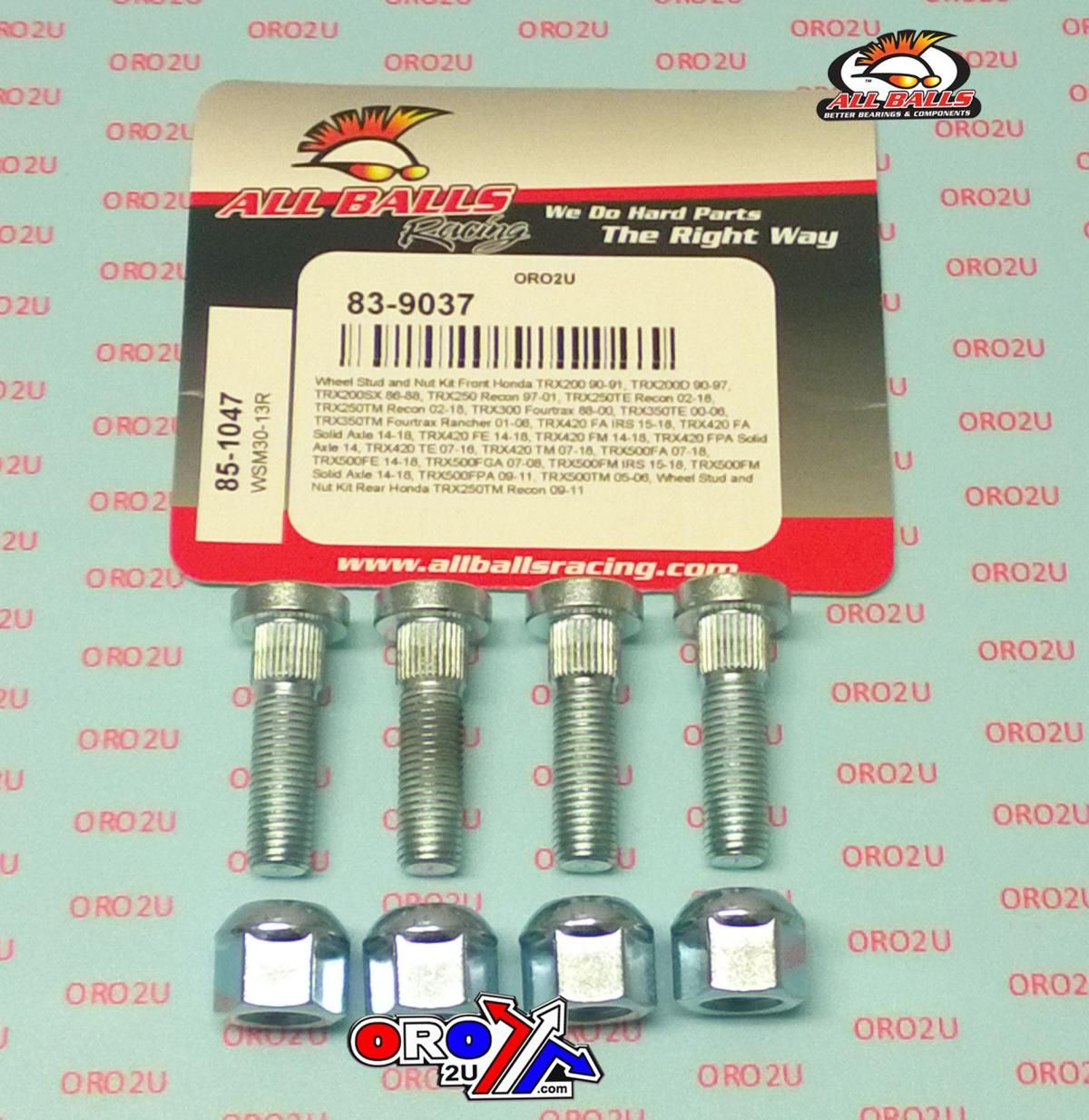 Wheel Stud and Nut Kit, ALLBALLS 85-1047 - Image 2