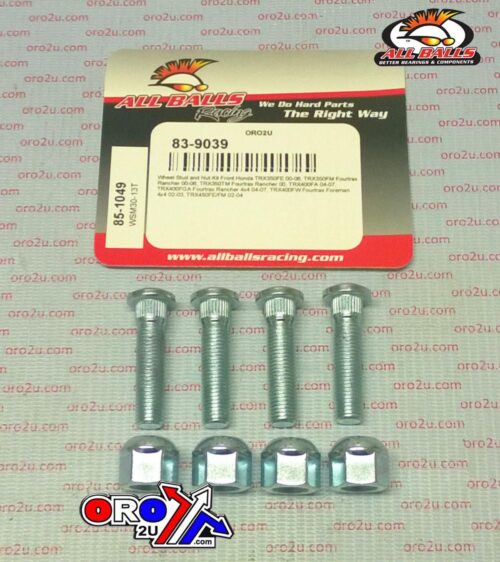Wheel Stud and Nut Kit, ALLBALLS 85-1049