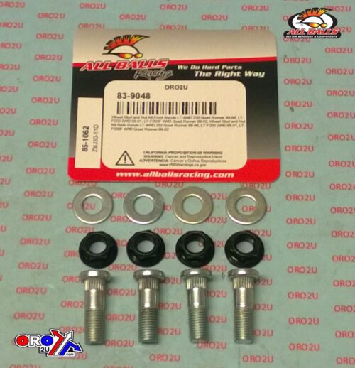 Wheel Stud and Nut Kit, ALLBALLS 85-1062
