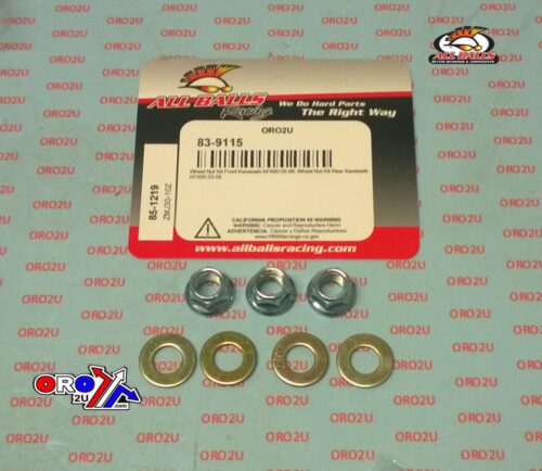 WHEEL NUTS & WASHERS ALLBALLS, ALLBALLS 85-1219 KAW KFX/KSF 80