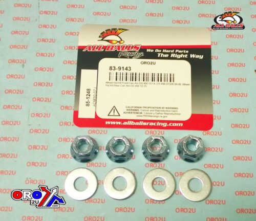 WHEEL NUTS & WASHER PACK-4, ALLBALLS 85-1248, Can-Am DS 450 10-14, DS 450 STD/X 08-09, Wheel Nut Kit Rear Can-Am DS 450 10-15