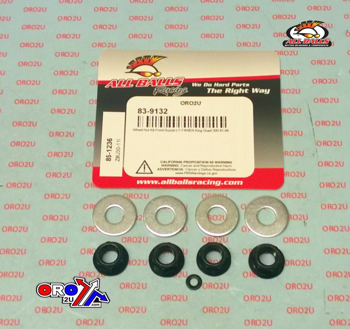 WHEEL NUTS & WASHERS KIT, ALLBALLS 85-1236, Suzuki LT-F4WDX King Quad 300 91-98 - Image 2