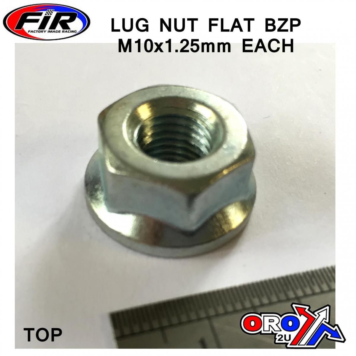 LUG NUT M10x1.25 FLAT OPEN, LUG4 STEEL OEM OPEN END - Image 2