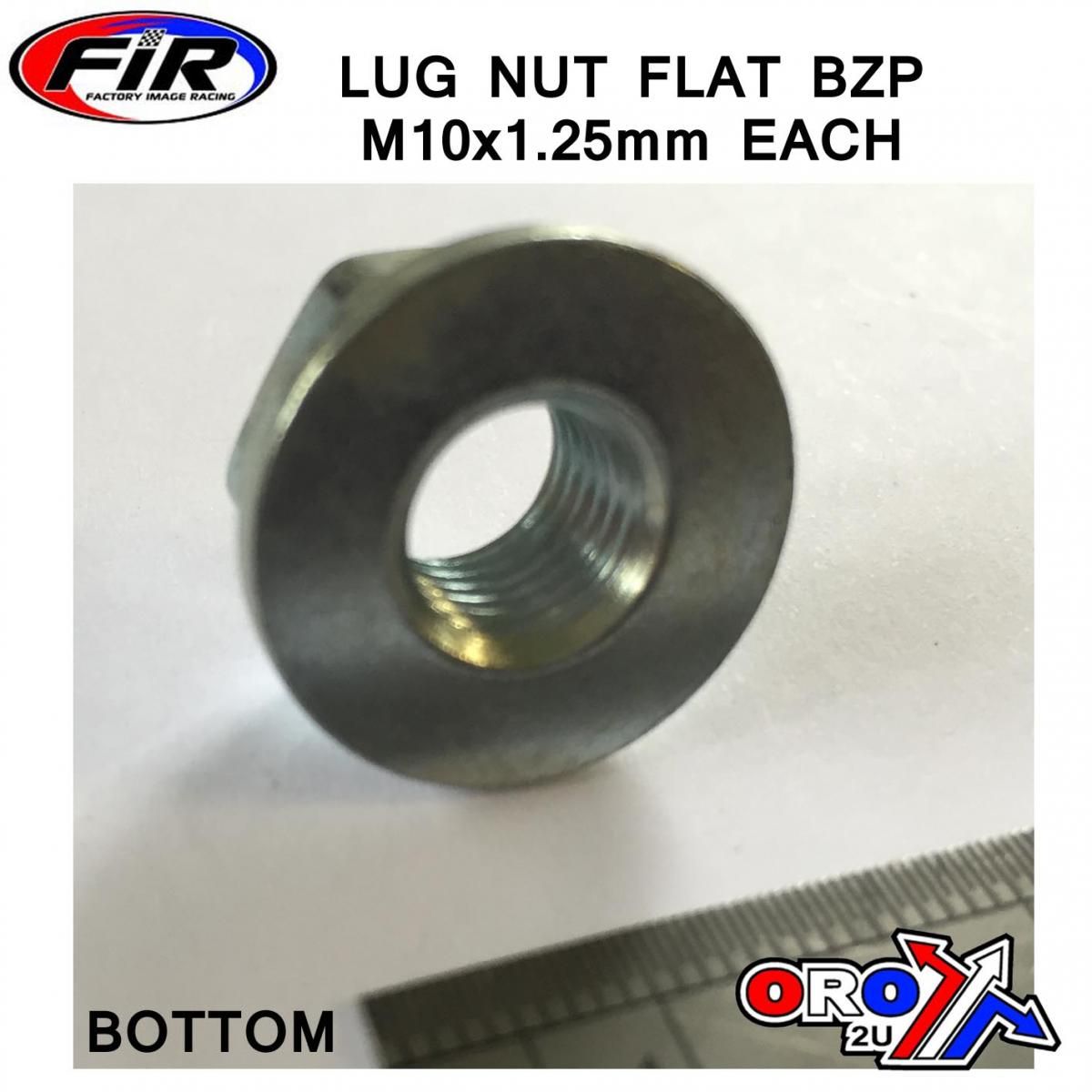 LUG NUT M10x1.25 FLAT OPEN, LUG4 STEEL OEM OPEN END - Image 3