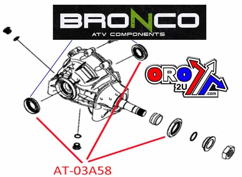 DIFFERENTIAL SEAL KIT FRONT MULE PRO, BRONCO AT-03A58 KAWASAKI UTV, SIDE-BY-SIDE