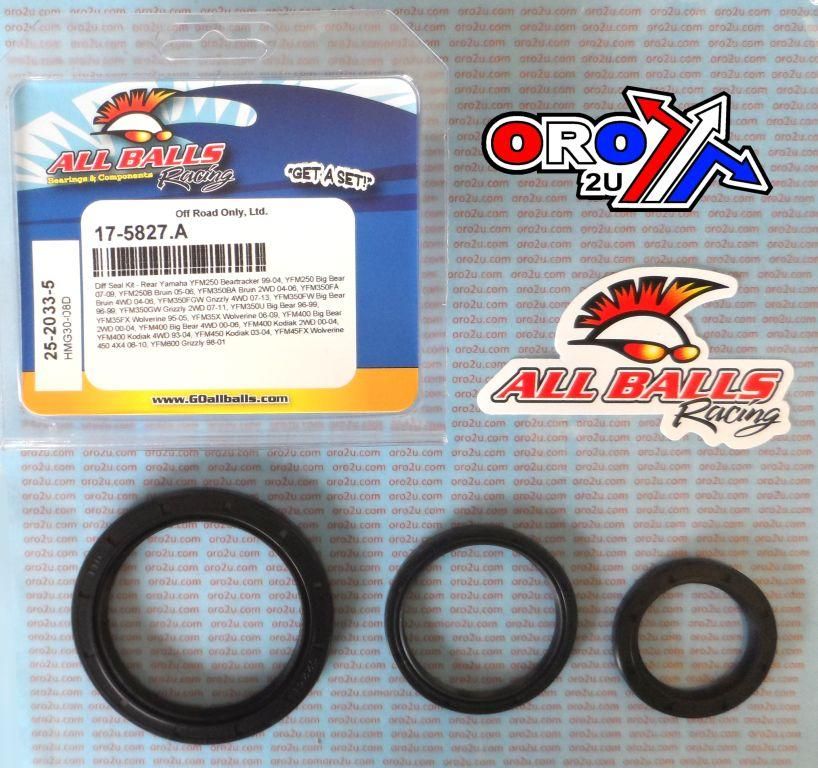 DIFFERENTIAL SEAL KIT YFM, ALLBALLS 25-2033-5 YAMAHA ATV