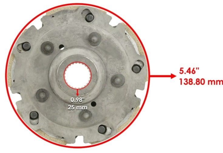 WET CLUTCH SHOE CARRIER YAMAHA GRIZZLY 450 2007-2014 5GH-16620-00-00 - Image 4