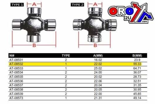 UNIVERSAL JOINT CAN-AM/BOMB, BRONCO AT-08532