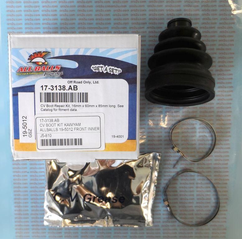 CV BOOT KIT KAW/YAM FR. IN., ALLBALLS 19-5012 SIZE 16x60x85 - Image 2