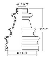 CV BOOT KIT 22x67x111 KAW, BRONCO AT-03076 TERYX