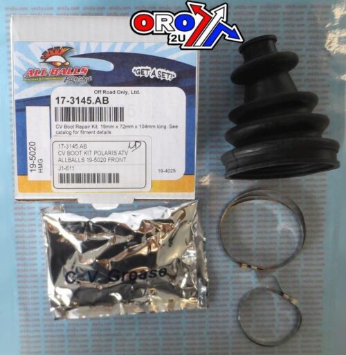 CV BOOT KIT POLARIS ATV, ALLBALLS 19-5020 FRONT