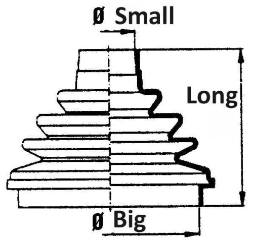 CV BOOT UNIVERSAL 17x58x58 122-A-2598