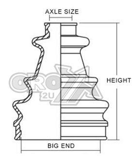 CV BOOT KIT 19x67x105 POLARIS, BRONCO AT-03081