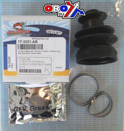 CV BOOT KIT POLARIS ATV, ALLBALLS 19-5026 FRONT INNER