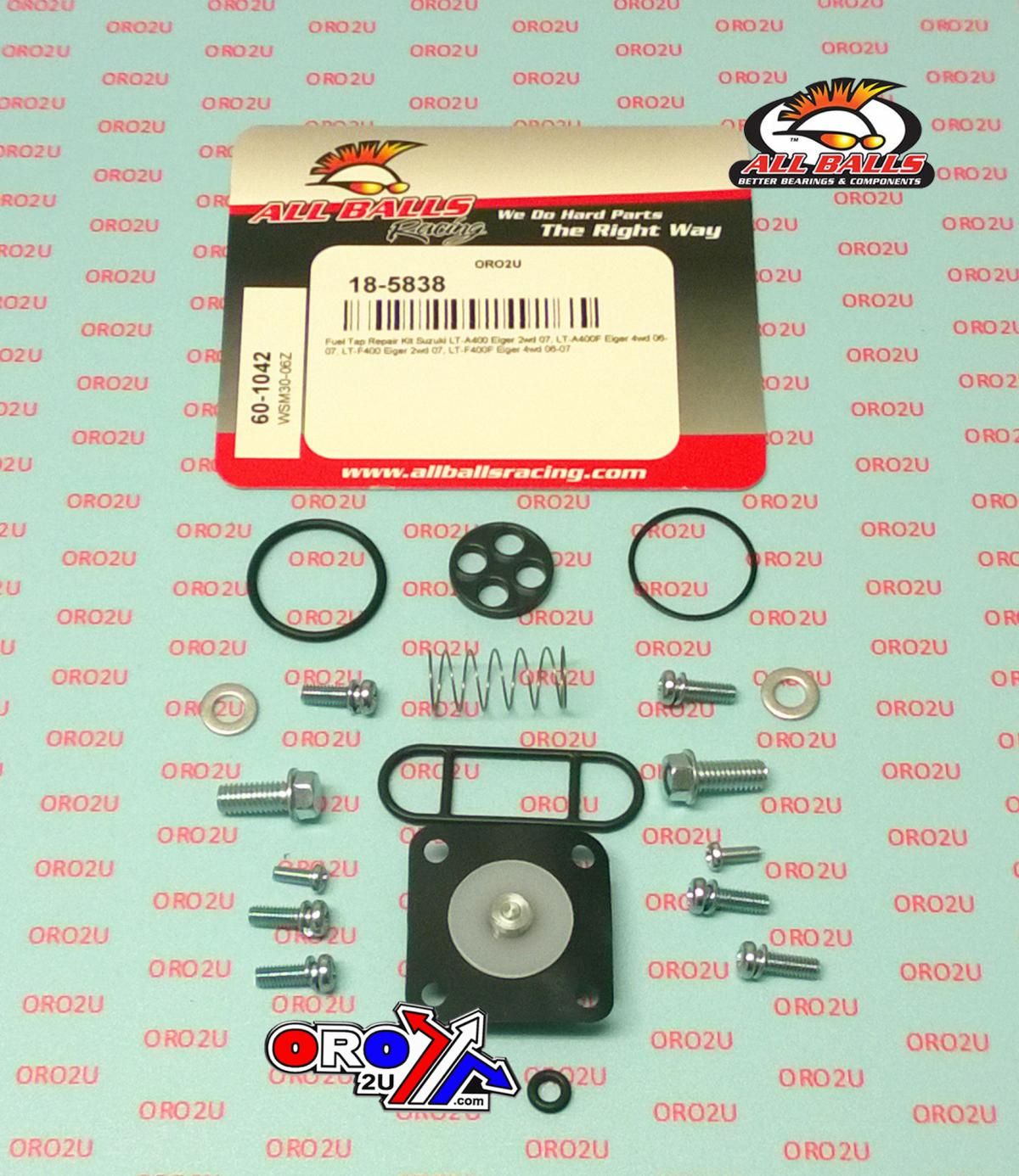 FUEL TAP REPAIR KIT ALLBALLS, ALLBALLS 60-1042 SUZUKI LT-A/F 400 05-07 - Image 2
