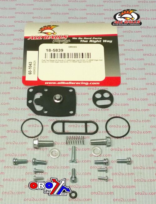 FUEL TAP REPAIR KIT ALLBALLS, ALLBALLS 60-1043 SUZUKI LT-A/F 50/400 02-05