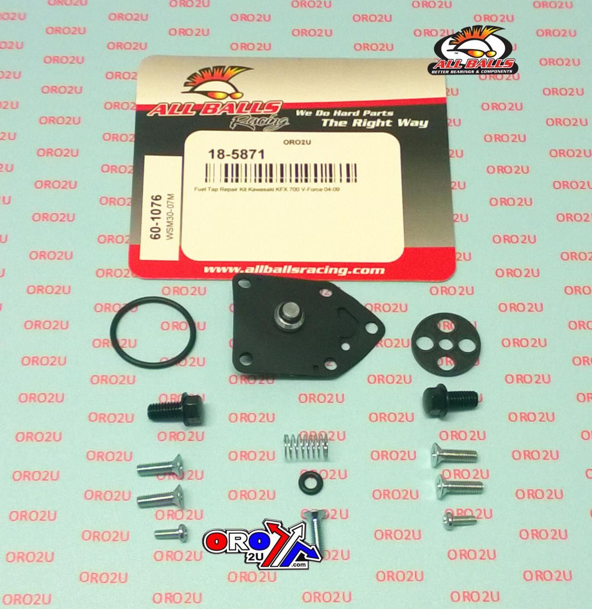 FUEL TAP REPAIR KIT ALLBALLS, ALLBALLS 60-1076 KAW KFX700 04-09 - Image 2