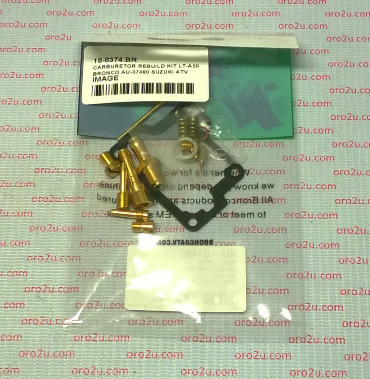 CARBURETOR REBUILD KIT LT-A50, BRONCO AU-07480 SUZUKI ATV - Image 2