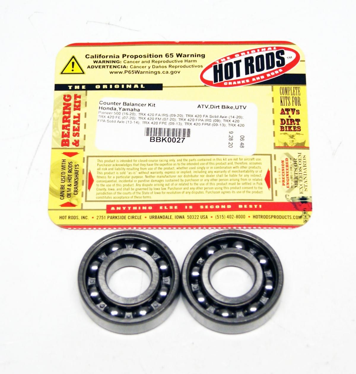 Counter Balancer Kit TRX 420, Hot Rods BBK0027 - Image 2