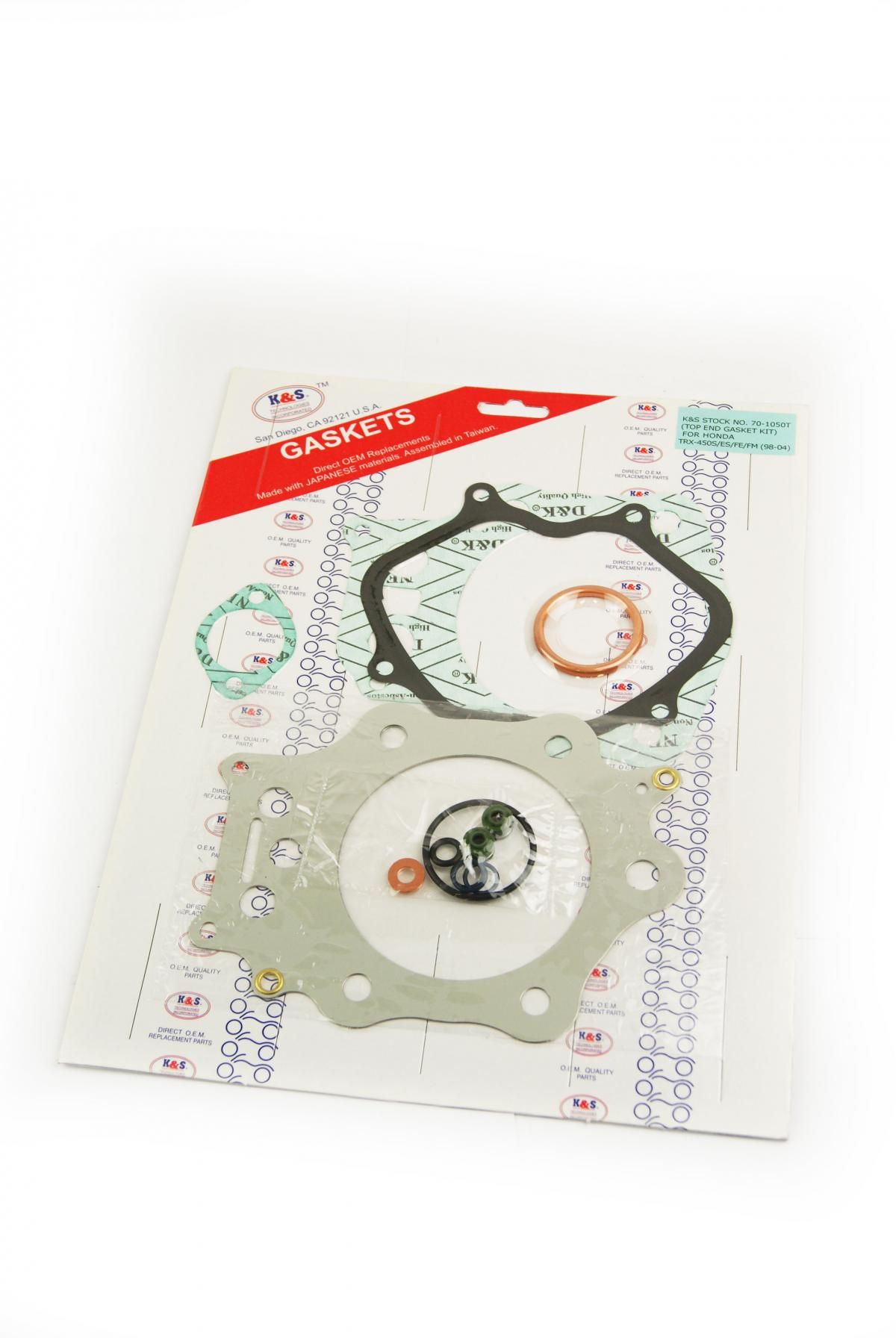 GASKET TOP SET 98-04 TRX450, K&S 70-1050T