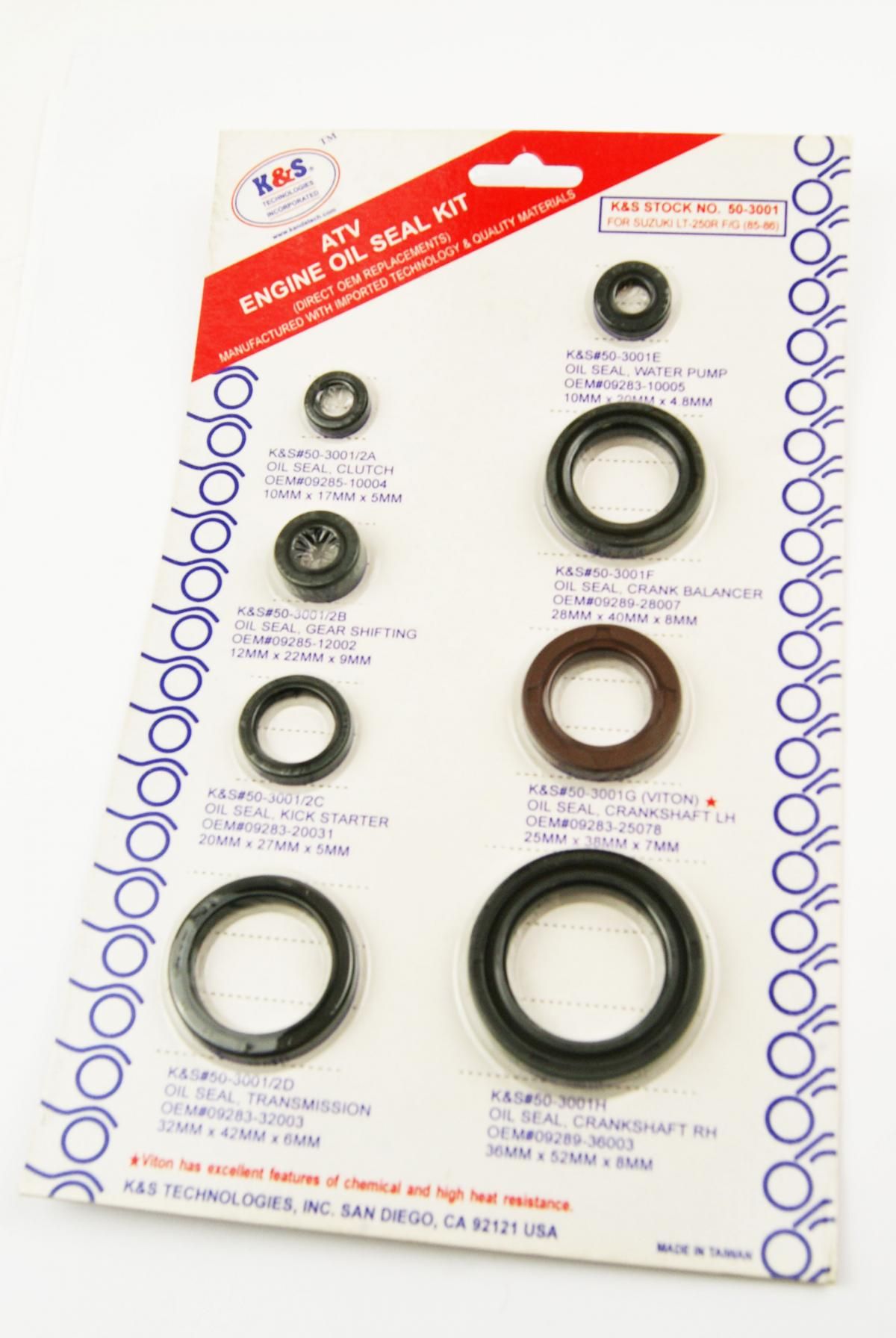 OIL SEAL SET 85-86 LT250 - Image 2