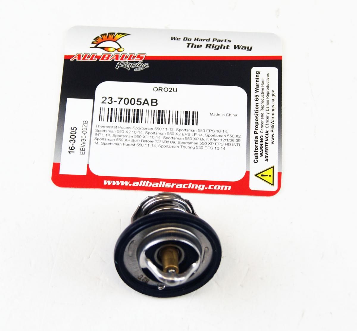 THERMOSTAT POLARIS, ALLBALLS 16-3005, 3090135, Sportsman 550 11-13, Sportsman 550 EPS 10-14, Sportsman 550 X2 10-14, Sportsman 550 X2 EPS LE 14, Sp - Image 2