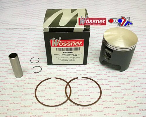 PISTON KIT 85-86 LT250 71.50, WOSSNER 8257D150 SUZUKI ATV, MUST USE STOCK THRUST WASHERS