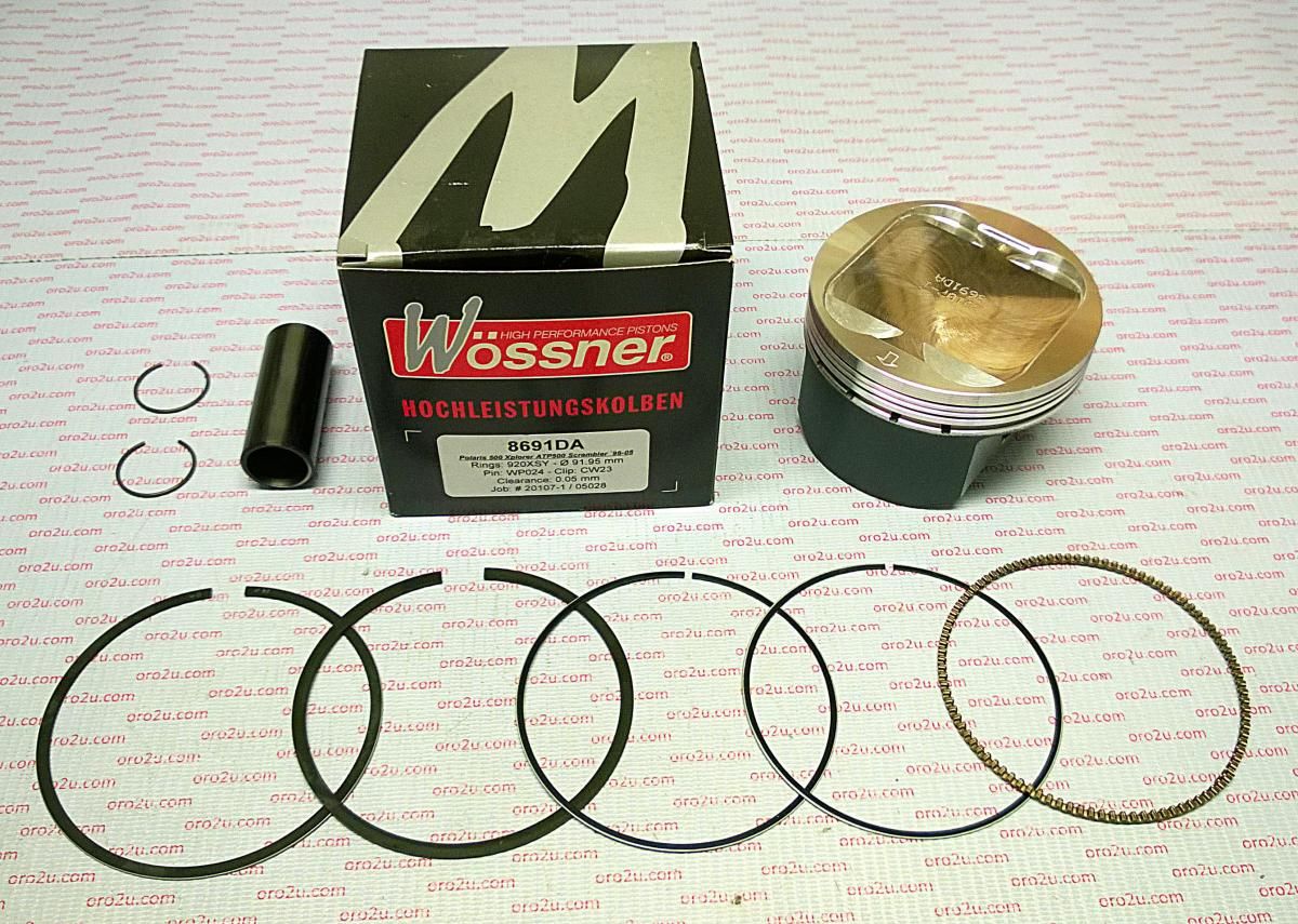 PISTON KIT POLARIS 500 92.50, FORGED WOSSNER 8691D050 - Image 2