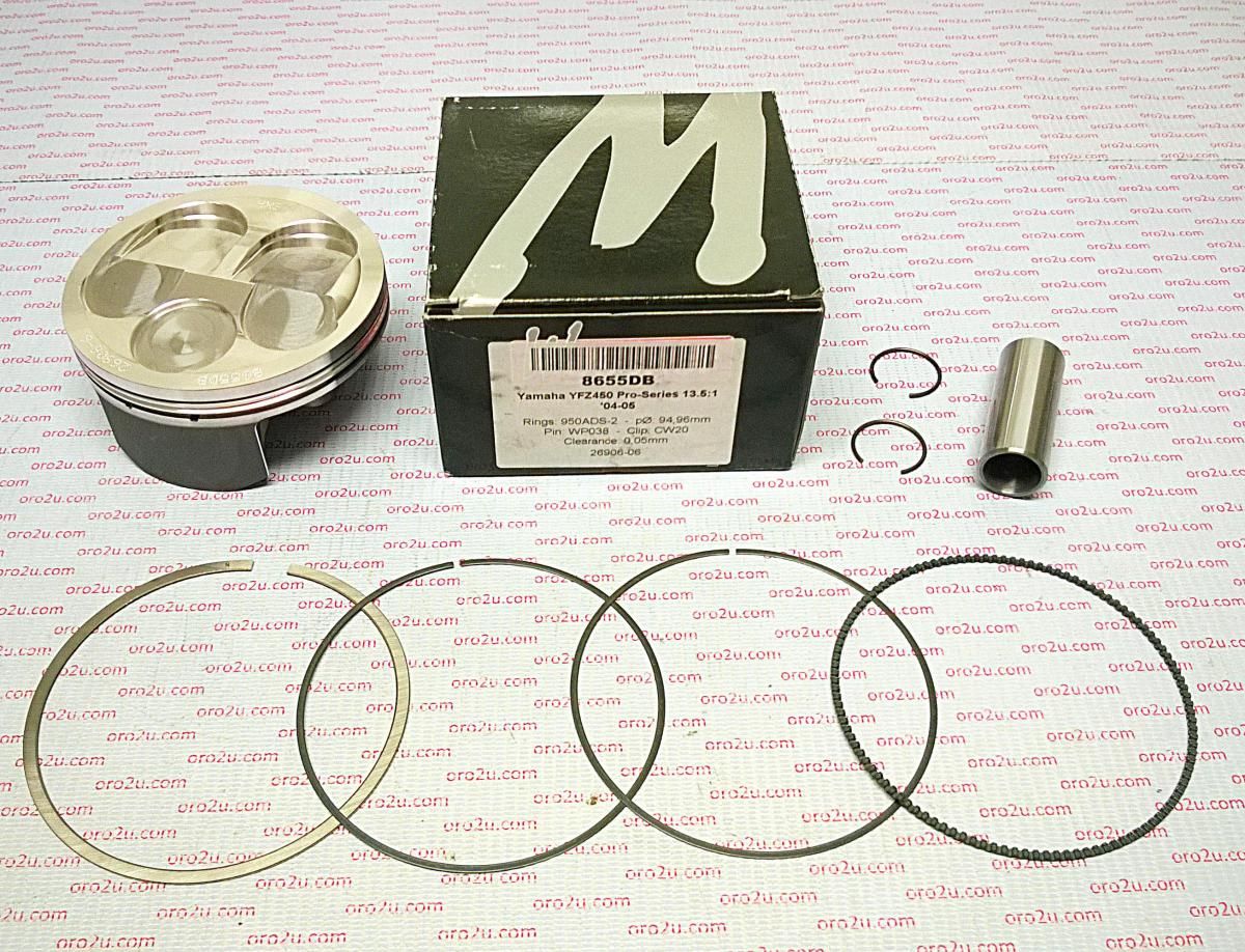 PISTON KIT 04-05 YFZ450 95.00, FORGED WOSSNER 8655DA - Image 2